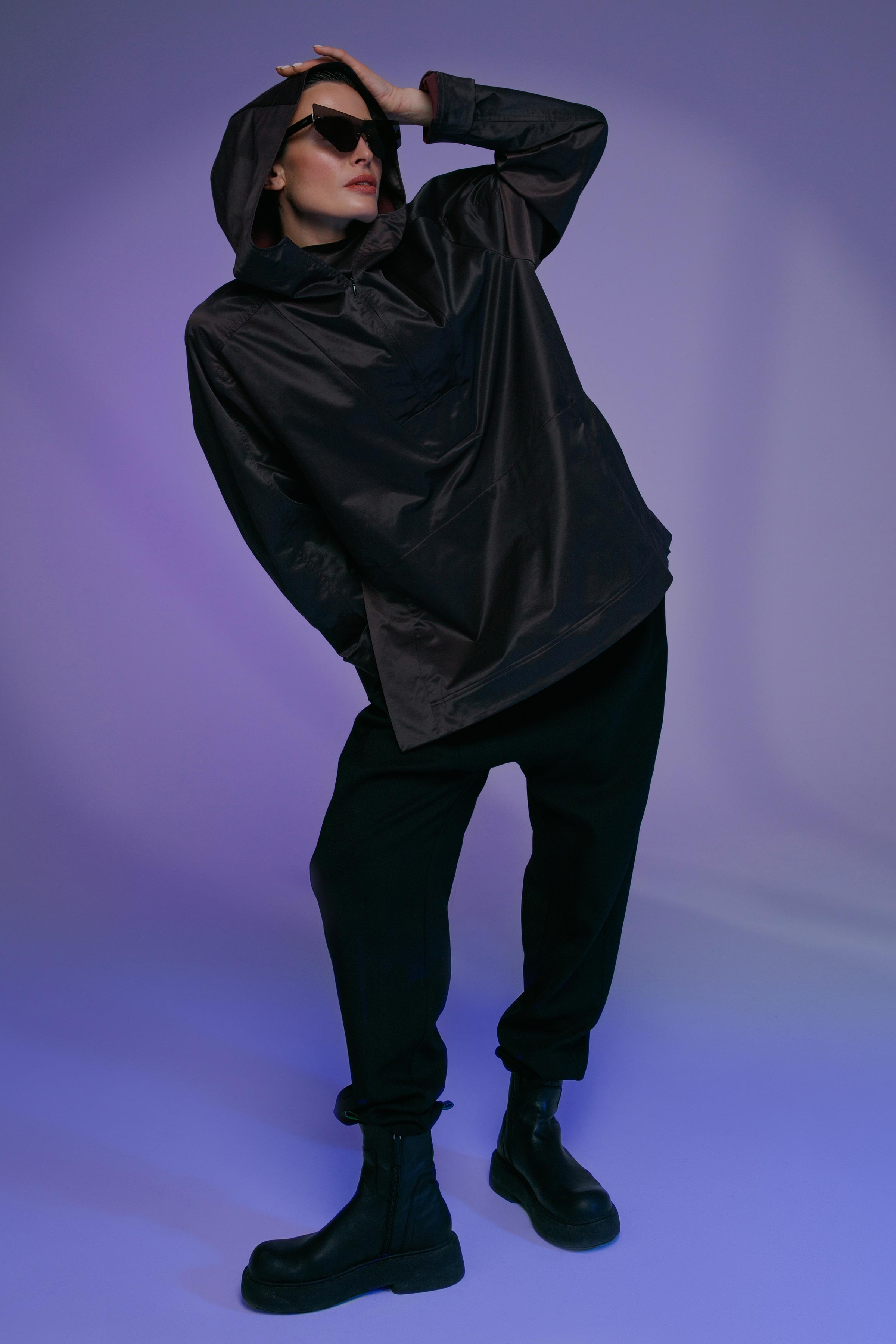 Жакет с капюшоном атлас Аутдор