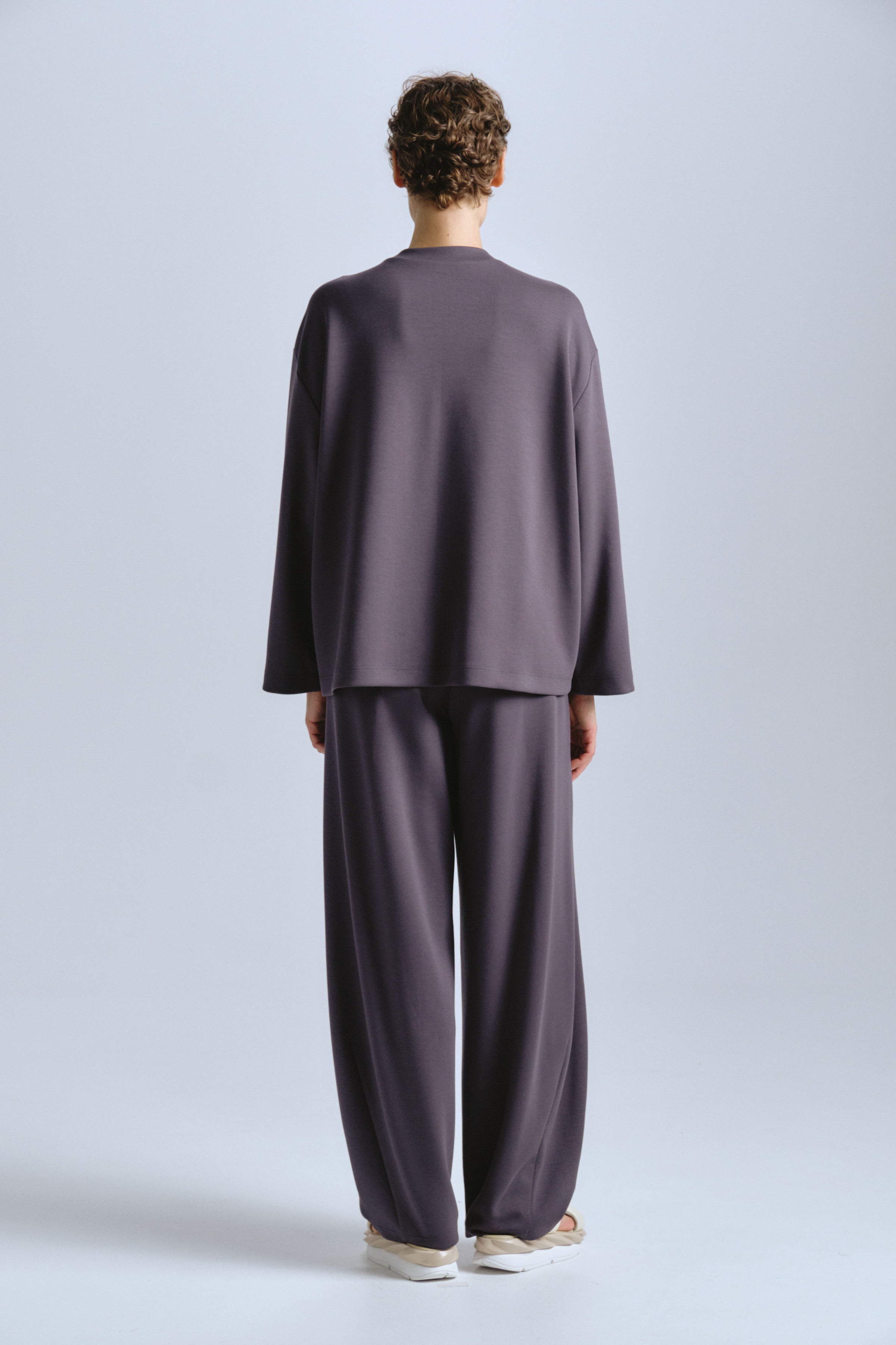 Блуза лонгслив с принтом Сухая кисть