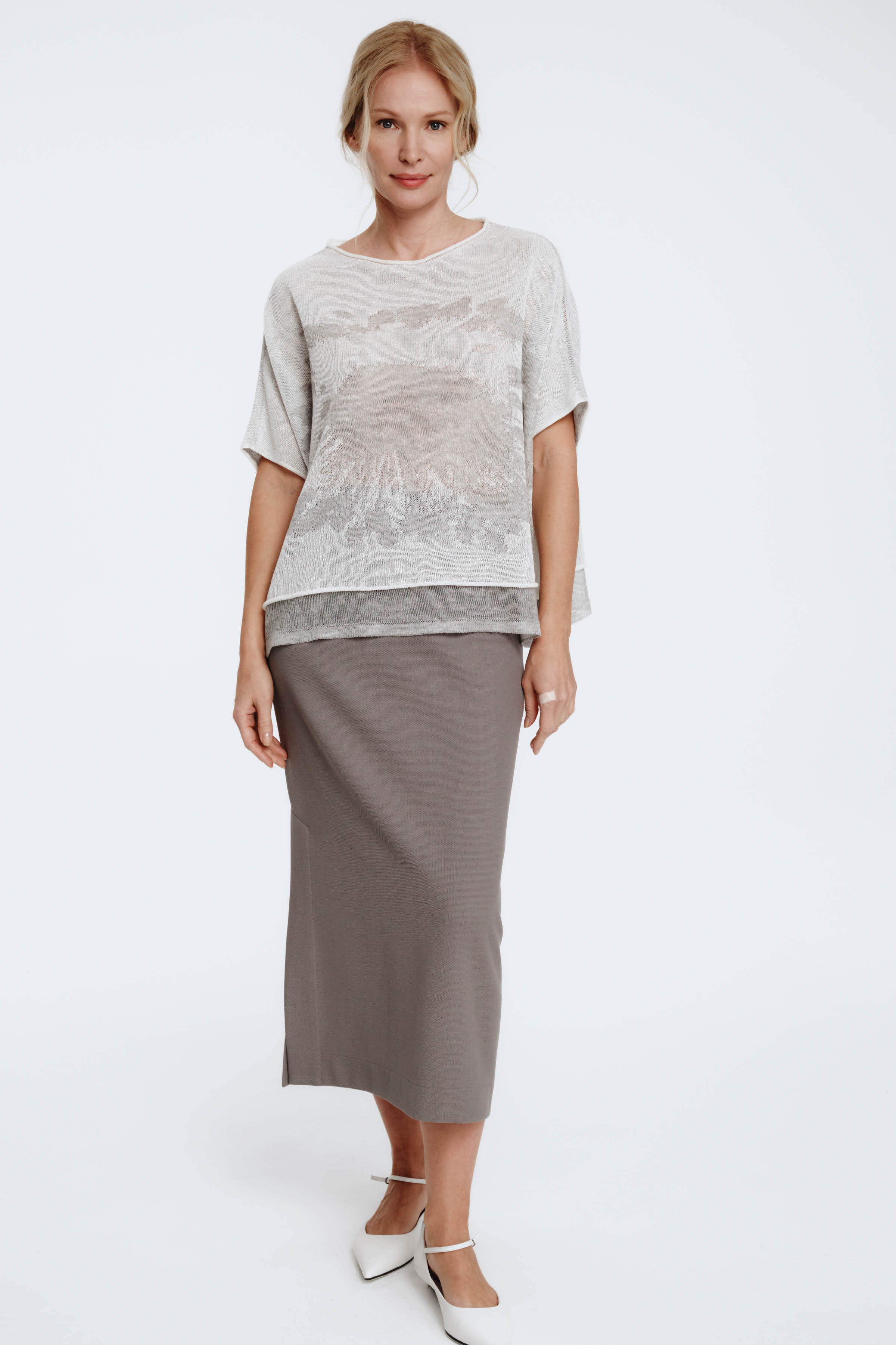 Юбка узкая эластичная