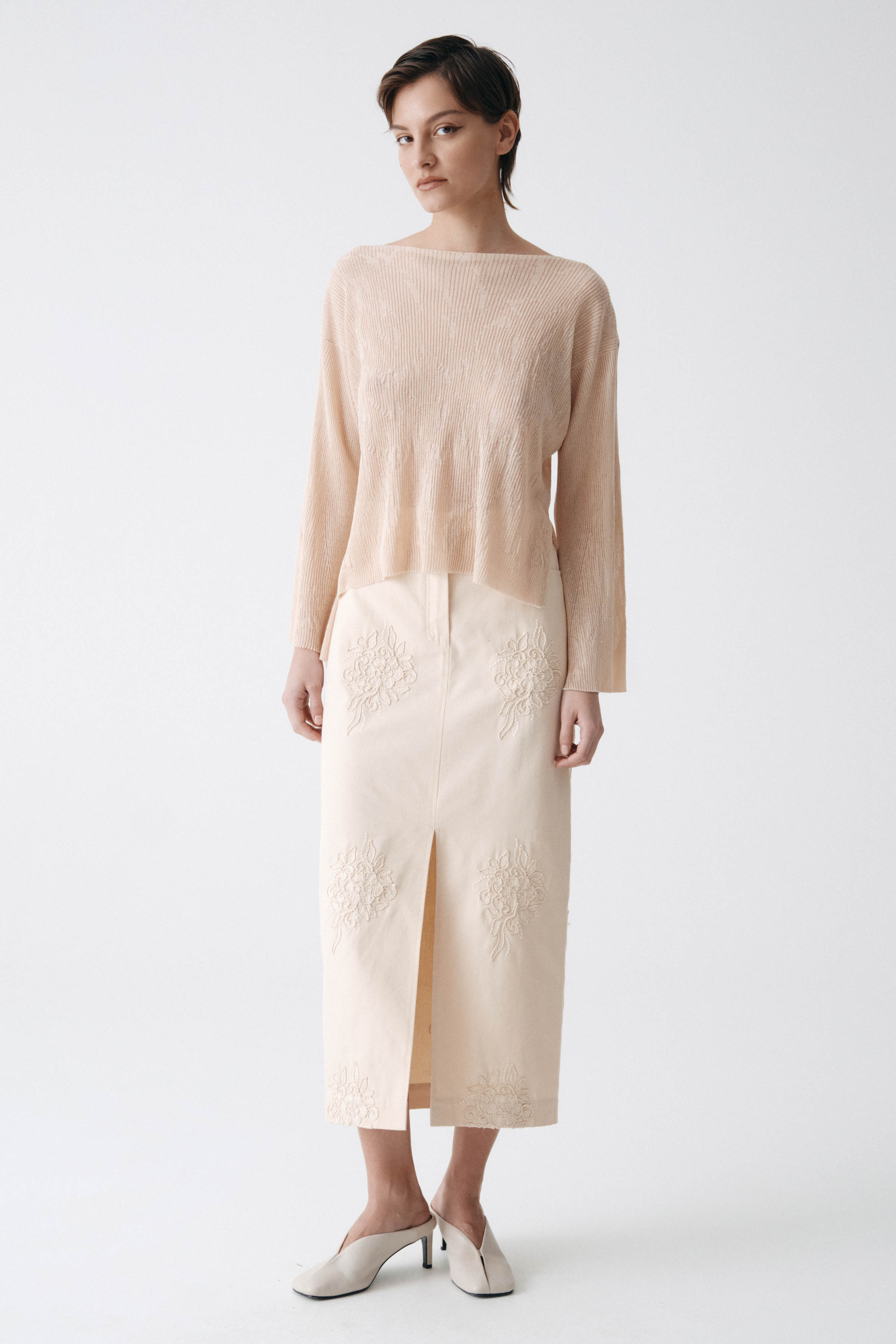 Джемпер с длинным рукавом Прозрачный