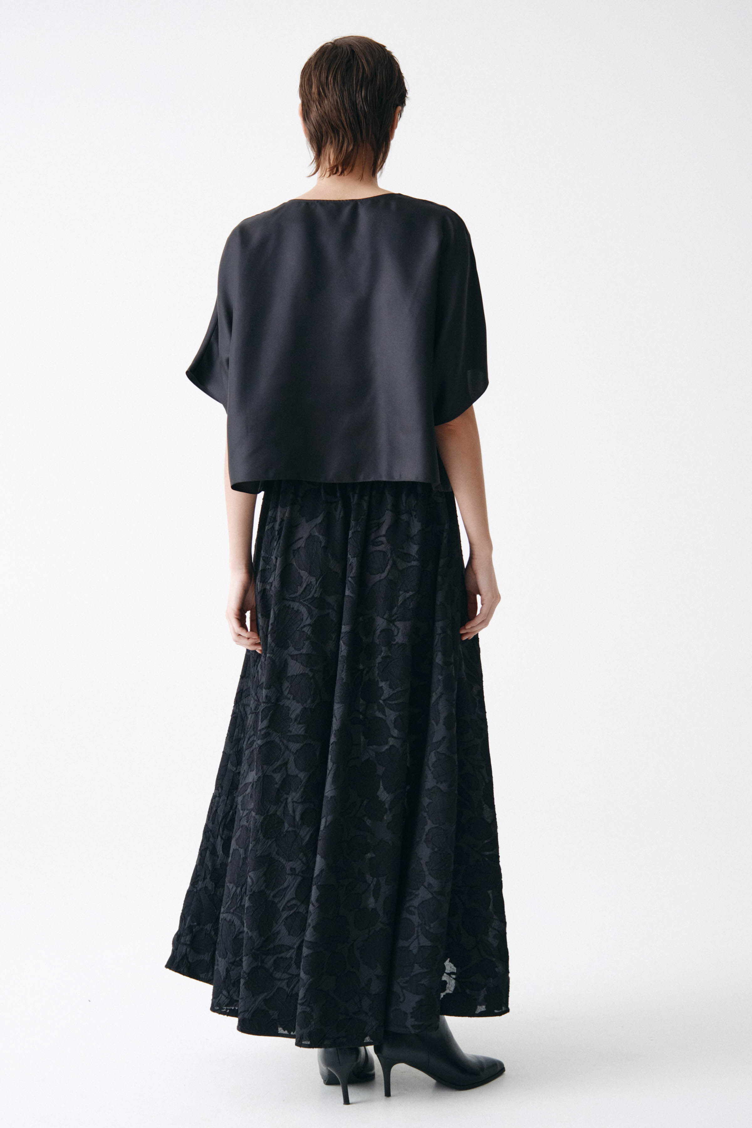 Юбка клеш Прозрачные цветы