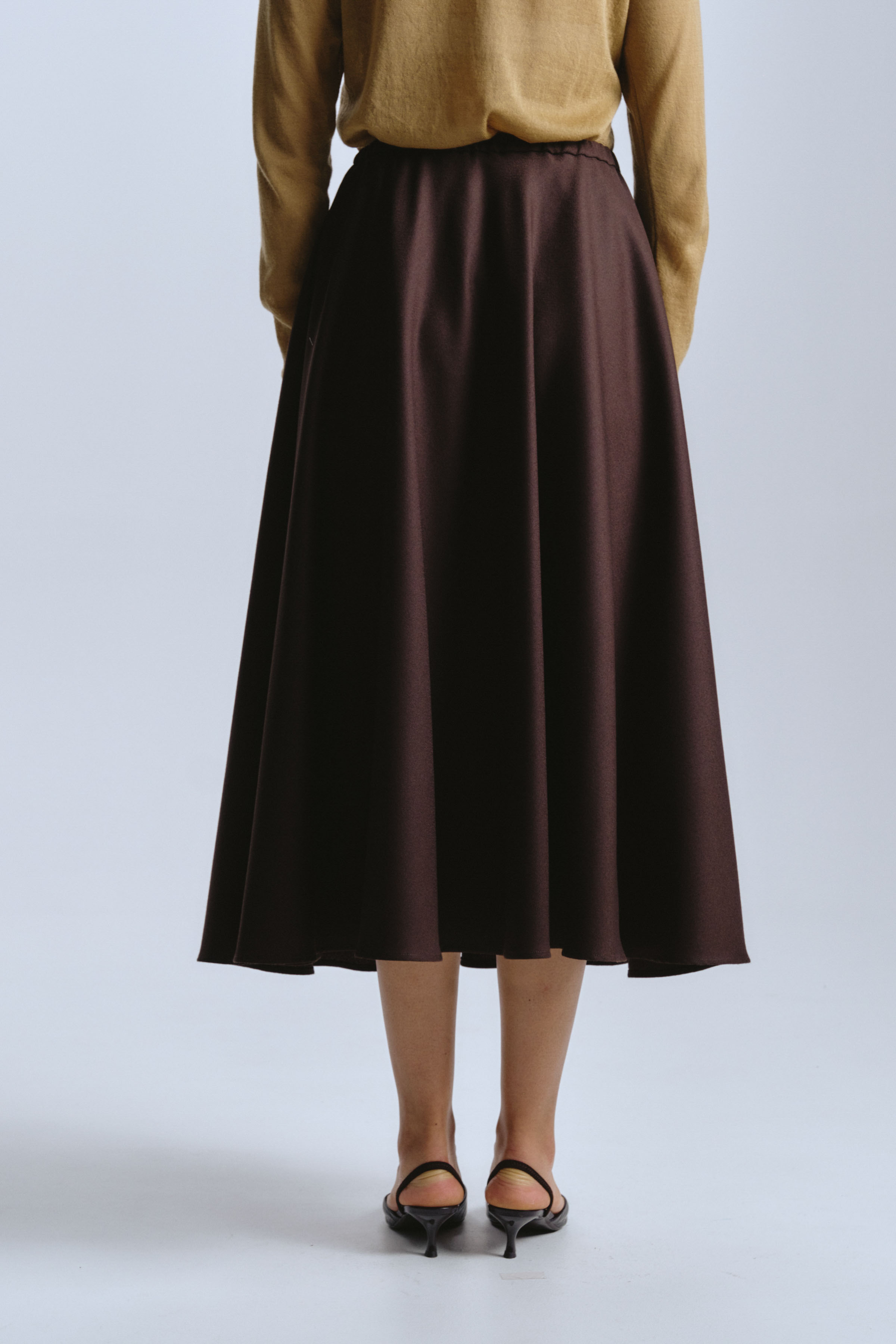 Юбка клеш, шерсть