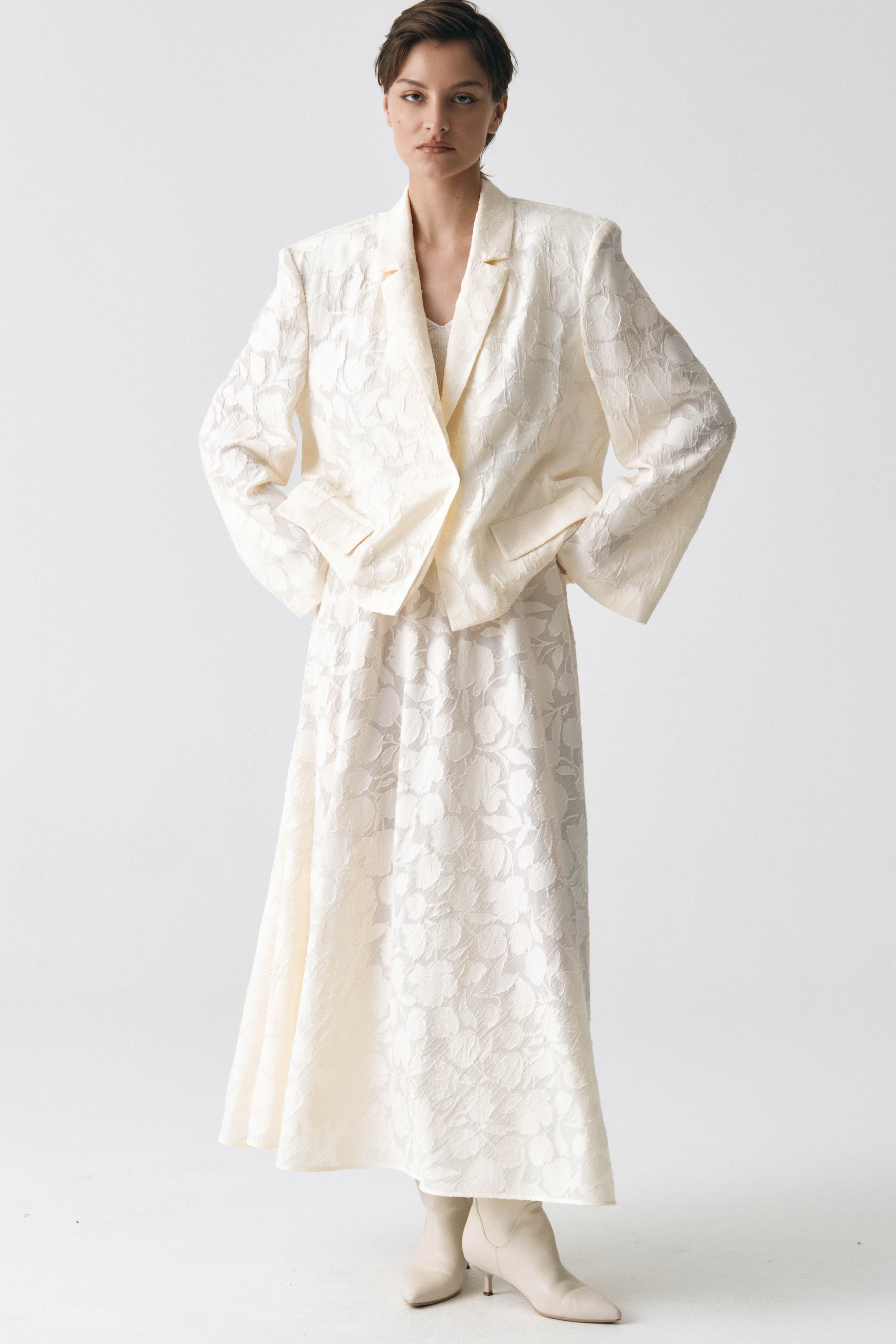 Юбка клеш Прозрачные цветы