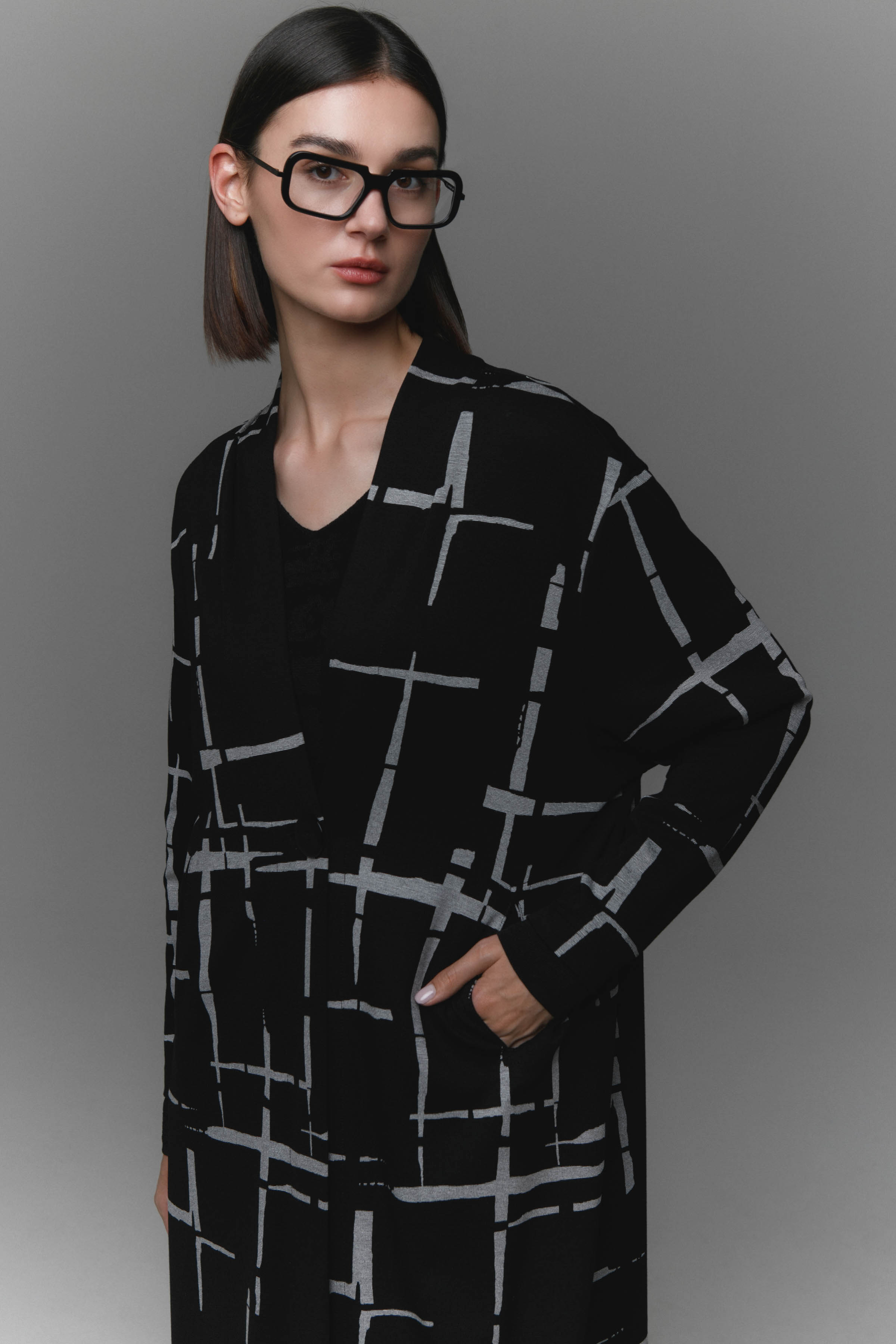 Кардиган джерси Штрихи