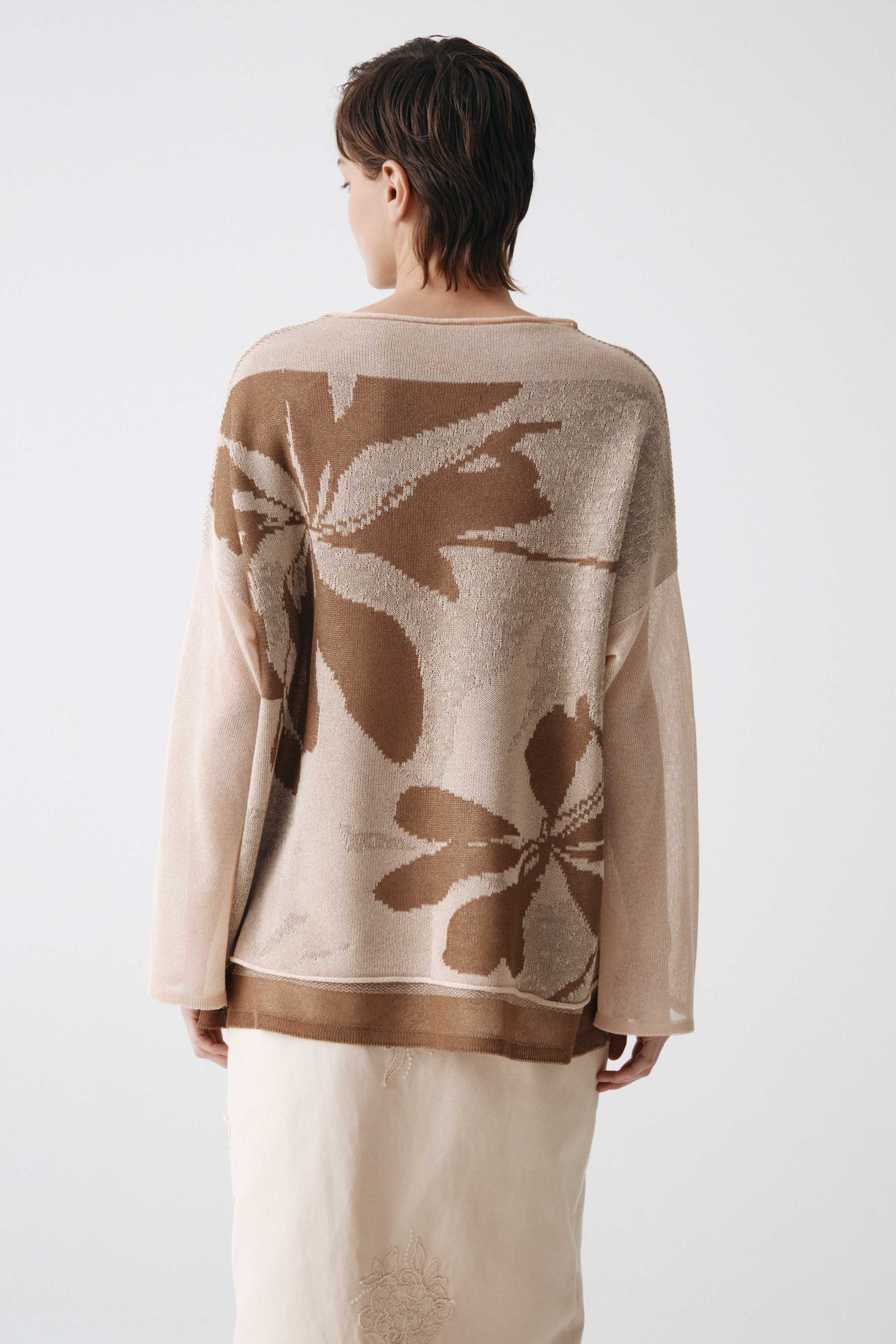 Джемпер с длинным рукавом Трехцветный