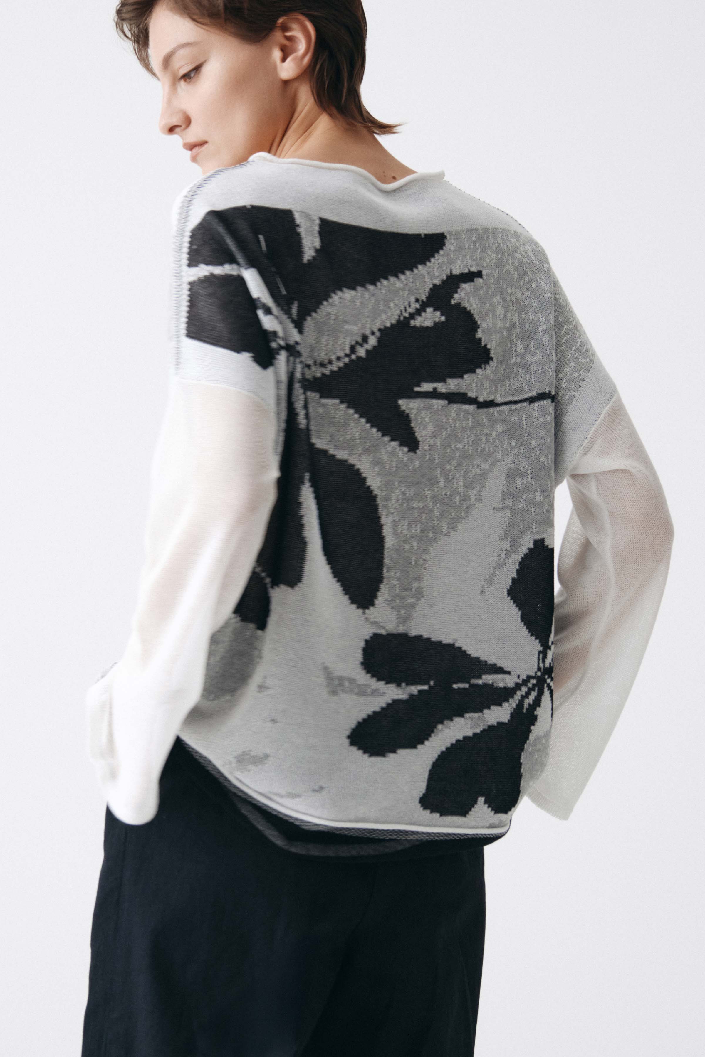 Джемпер с длинным рукавом Трехцветный