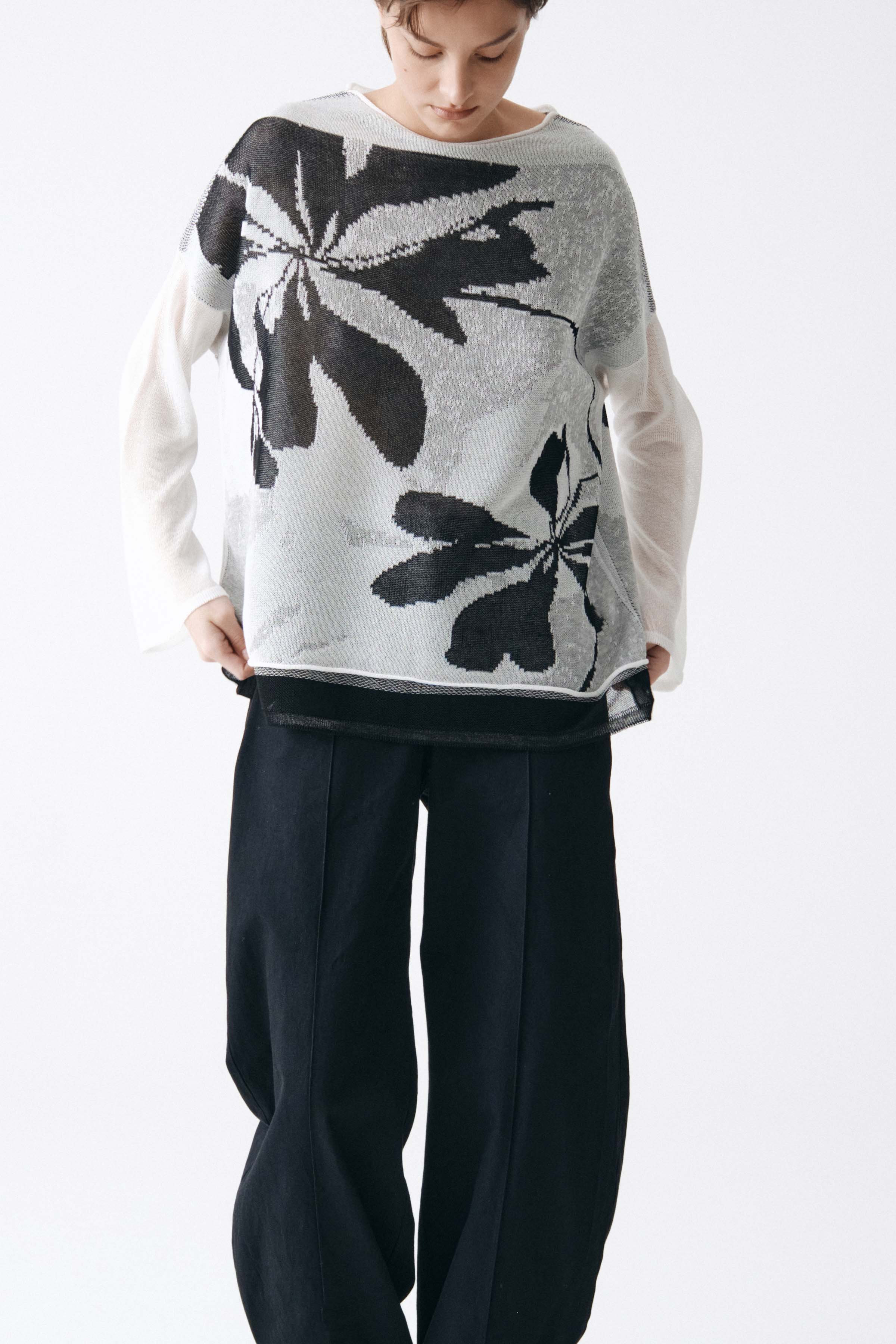 Джемпер с длинным рукавом Трехцветный