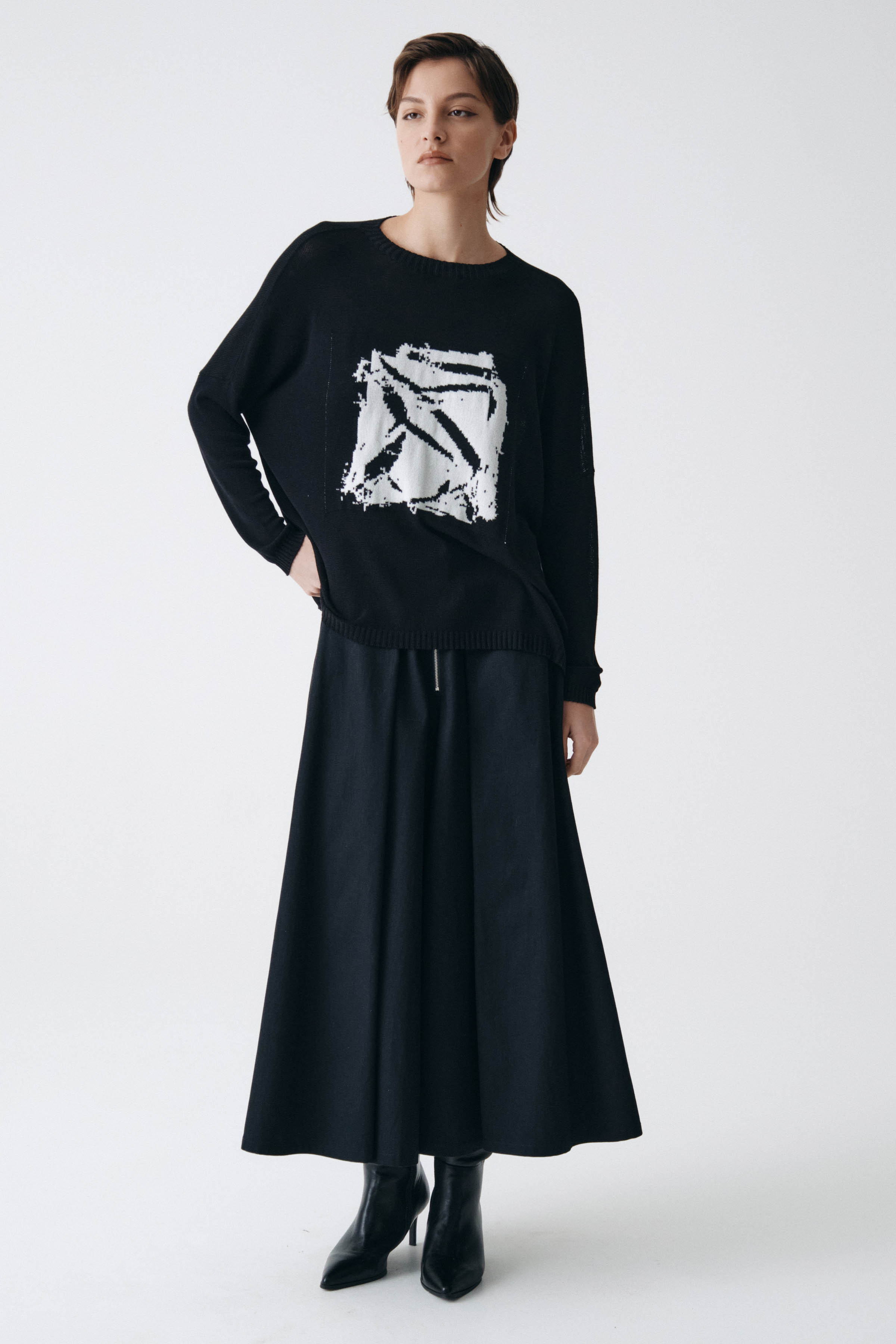 Джемпер с длинным рукавом принт Бессонница