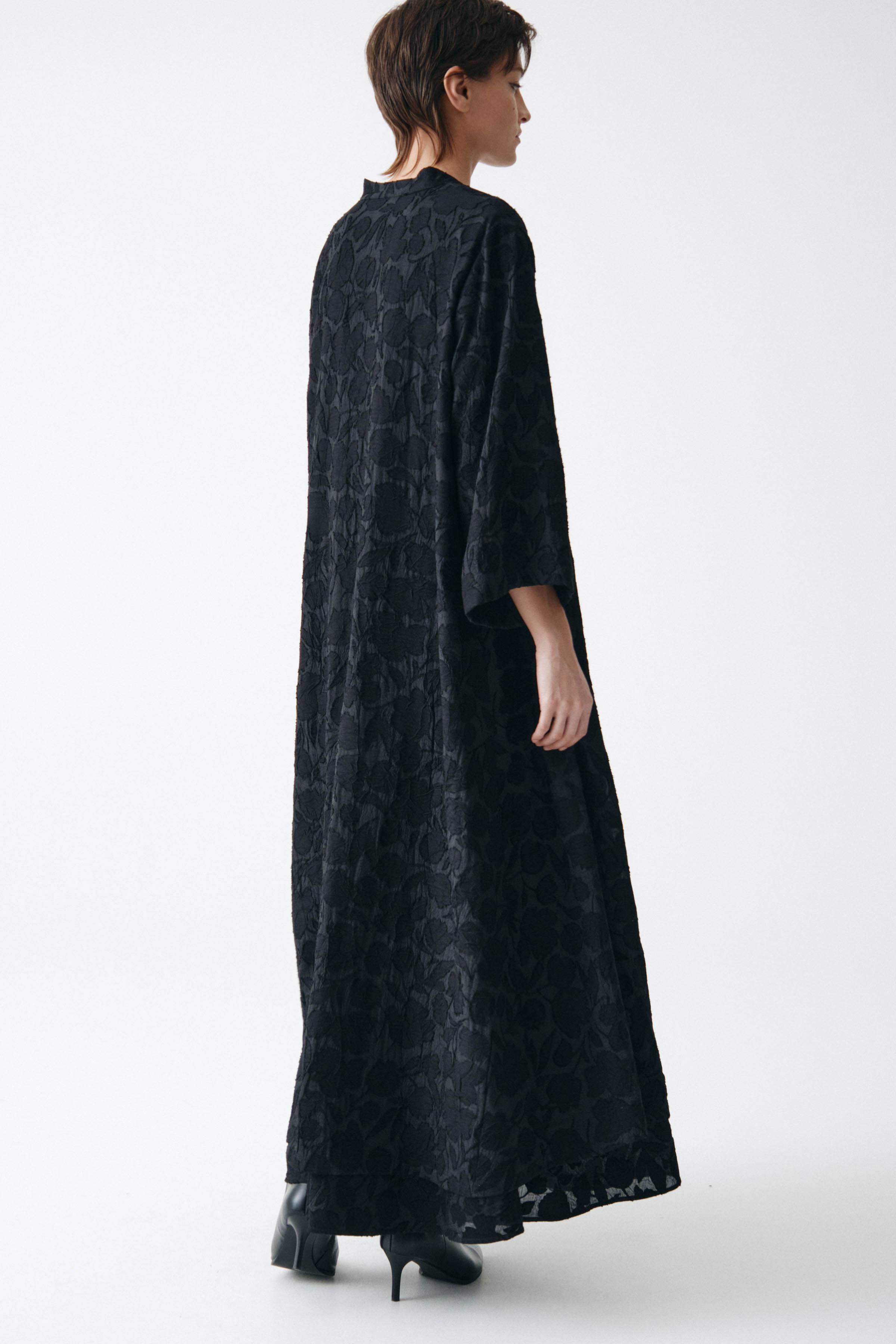 Жакет накидка кимоно, Прозрачные цветы